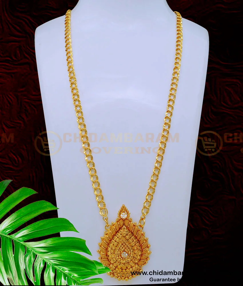 Stone long sales chain designs